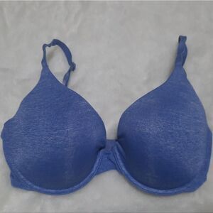 Victoria's Secret VS Blue Uplift Semi Demi Bra women's size 32D